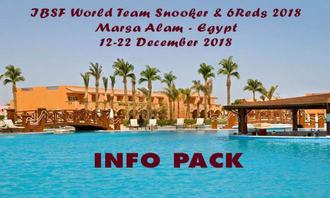 Tournament Info: IBSF World Team Snooker &amp; 6Reds 2018