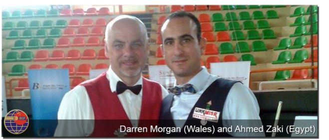 Darren Morgan (Wales) and Ahmed Zaki (Egypt)