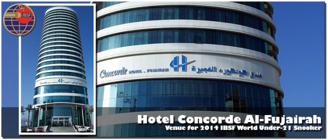 Venue Hotel for 2014 IBSF World Under-21 Snooker Championship at Al-Fujairah