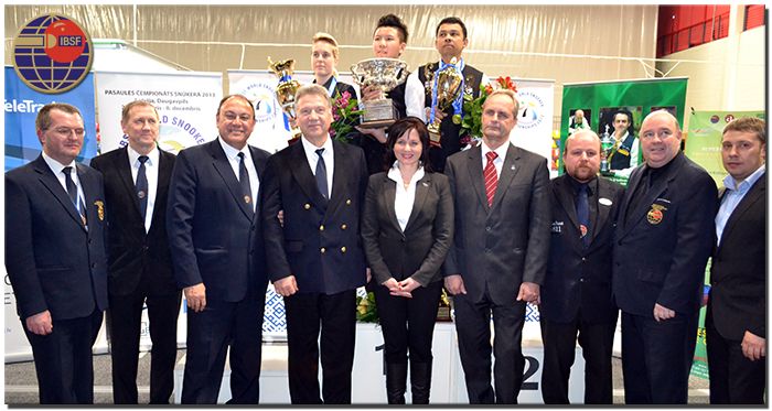 Medal Ceremony of 2013 IBSF World Championship